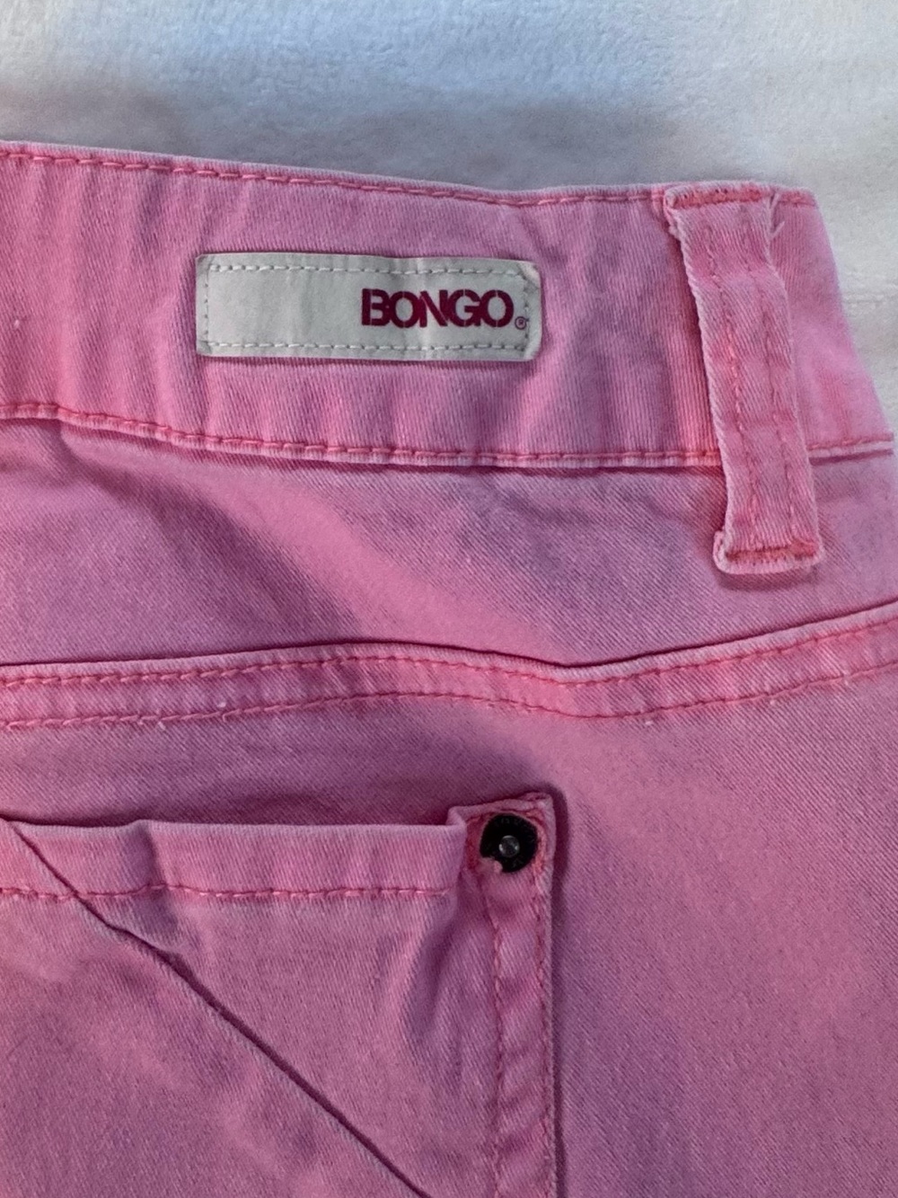 Bongo Pink Stretch Skinny Crop Jeans Size 24W Bright Barbiecore - Picture 11 of 11